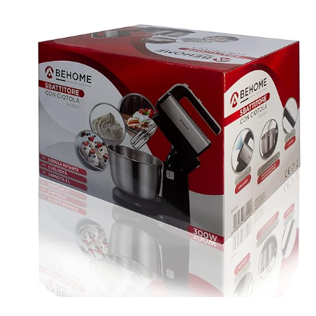 BEHOME Sbattitore Elettrico Con Ciotola SM3000