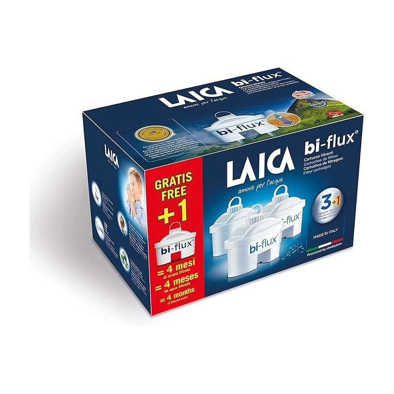 Laica Cartucce Filtranti Bi-Flux 3+1