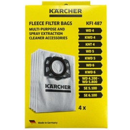 Karcher Sacchetti In Vello Originali Per WD2 e WD3 , 4 Pezzi