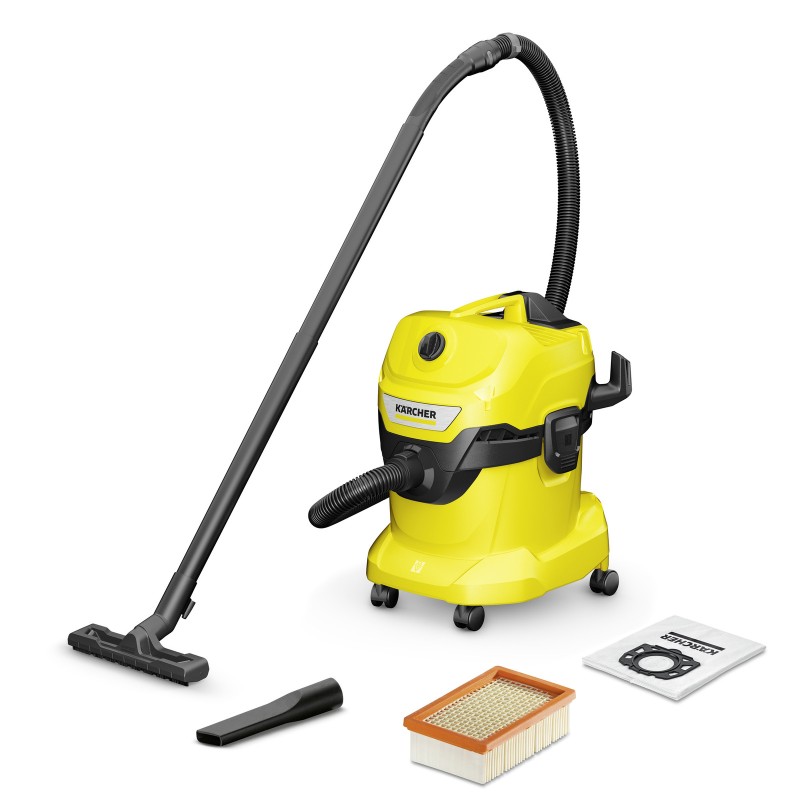 Karcher Bidone Aspiratutto Solidi e Liquidi WD 4 , 20 Lt