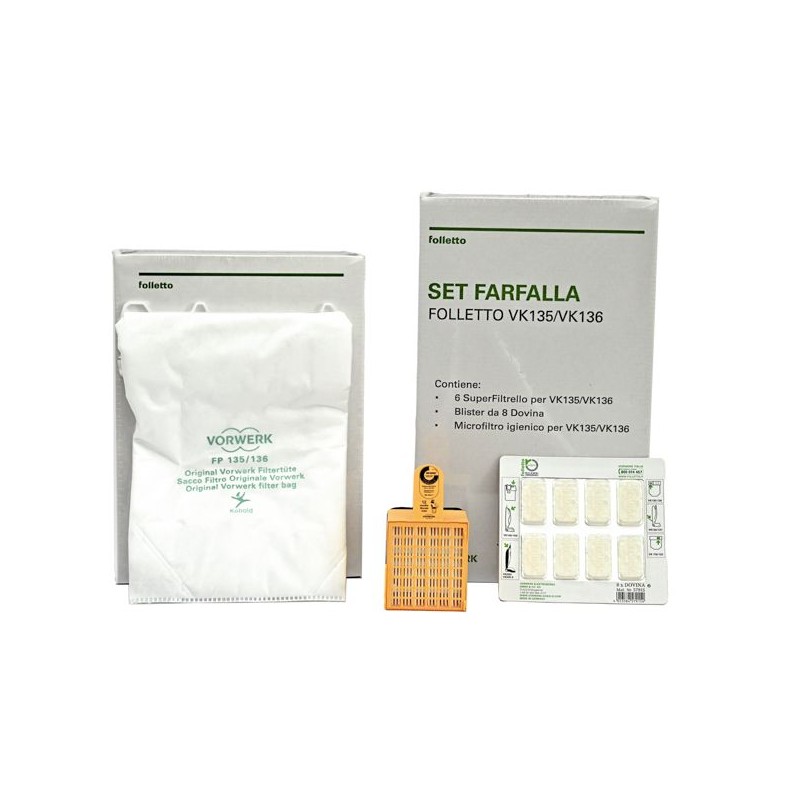 Set Farfalla Originale Vorwerk Per Folletto VK135 VK136