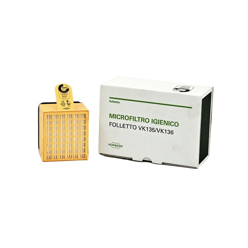 Microfiltro Igienico Hepa Vorwerk Originale Per Folletto Vk135/Vk136