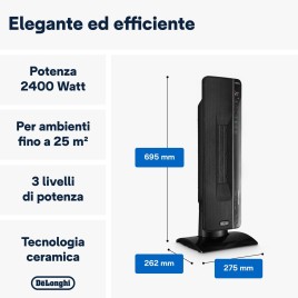 De Longhi Termoventilatore A Torre Ceramico 2400W