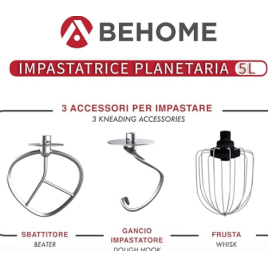 BEHOME Impastatrice Planetaria 5L SM5000R